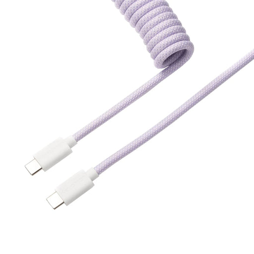 Keychron Coiled Aviator Cable - Light Purple/Straight-0
