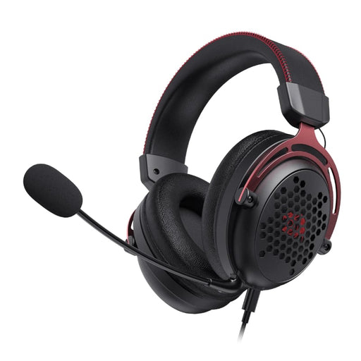REDRAGON Over-Ear DIOMEDES Honeycomb 3.5mm AUX Gaming Headset - Black-1