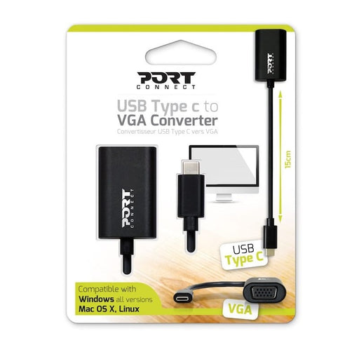 Port Connect Type-C to VGA Converter-0