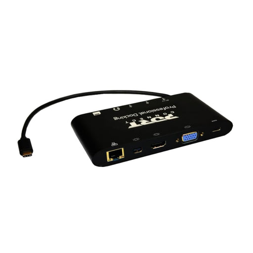 Port USB Type-C 3 x USB3.0|1 x Aux|12 x Micro+SD Card Reader|1 x Mini DP|1 x RJ45|1 x HDMI|1 x VGA|1 x Type-C PD Dock - Black-0