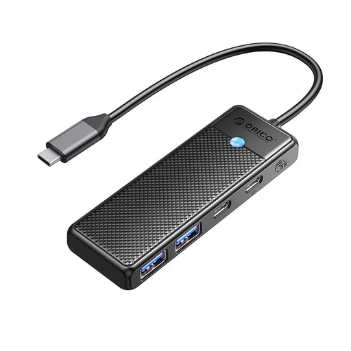 ORICO PW Series 4-Port USB3.0 Hub | Type-C | USB-A3.0 x 2 (5GBPS Sharing) | USB-C3.0 x 1 (5GBPS) | USB-C x 1 (PD100W) | 15cm | Black-0