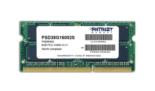 Patriot Signature Line 8GB 1600MHz DDR3 Dual Rank SODIMM Notebook Memory-0