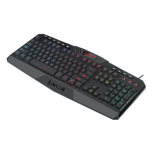 REDRAGON HARPE Membrane|RGB Backlit|12 Multimedia Keys|19 Non-Conflict Gaming Keyboard - Black-1