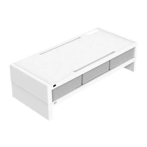 ORICO 14cm Desktop Monitor Stand with Drawers - White-0