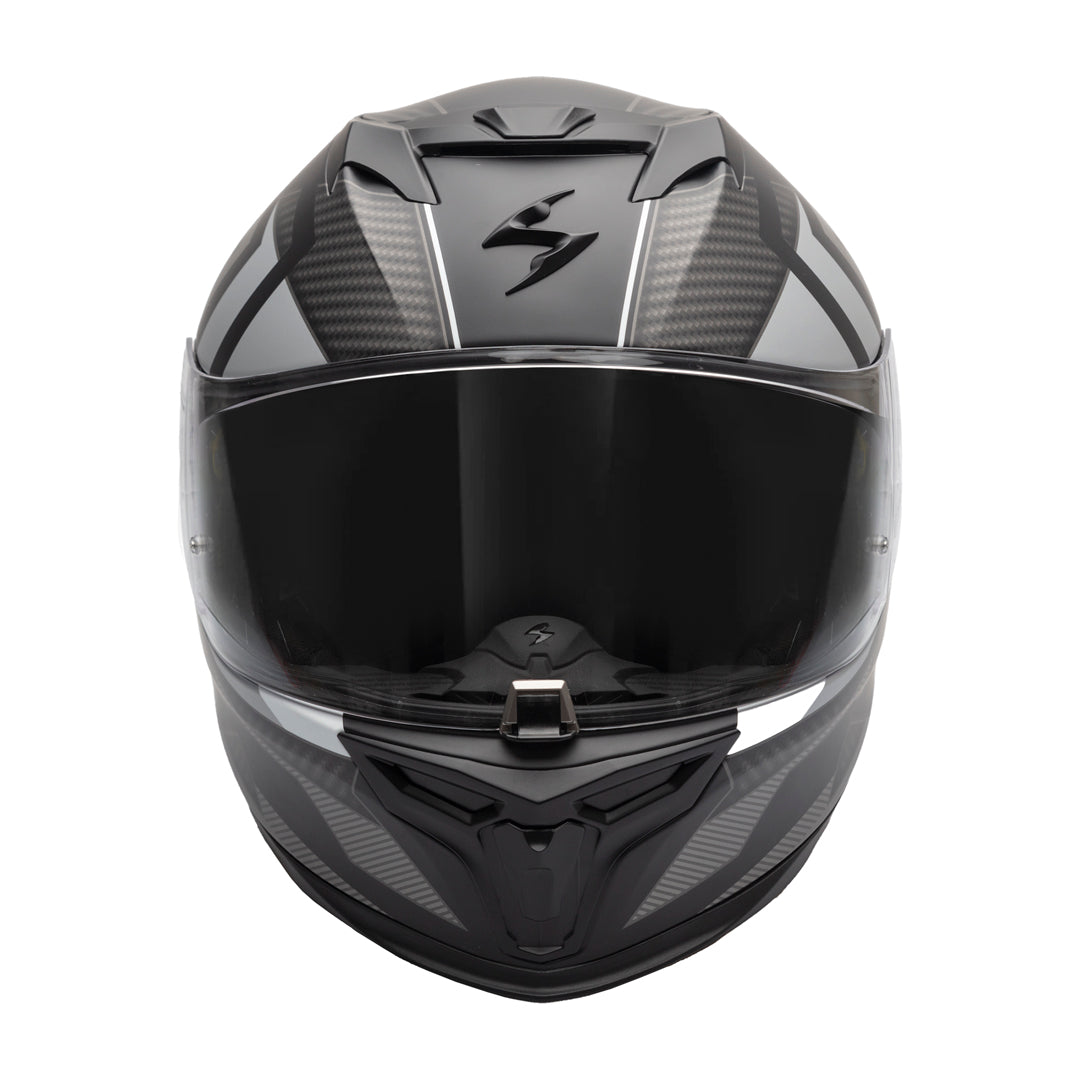 Scorpion EXO-520 Evo Air Sensus Helmet Black/Silver Matt — Maxinc