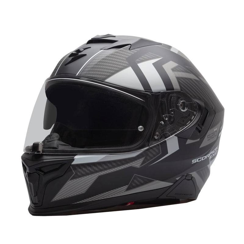 Scorpion EXO-520 Evo Air Sensus Helmet Black/Silver Matt