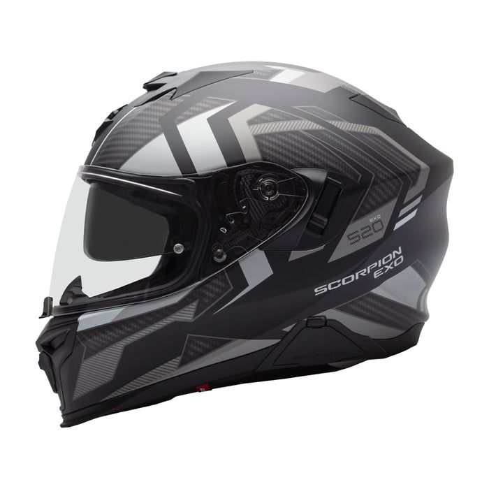 Scorpion EXO-520 Evo Air Sensus Helmet Black/Silver Matt