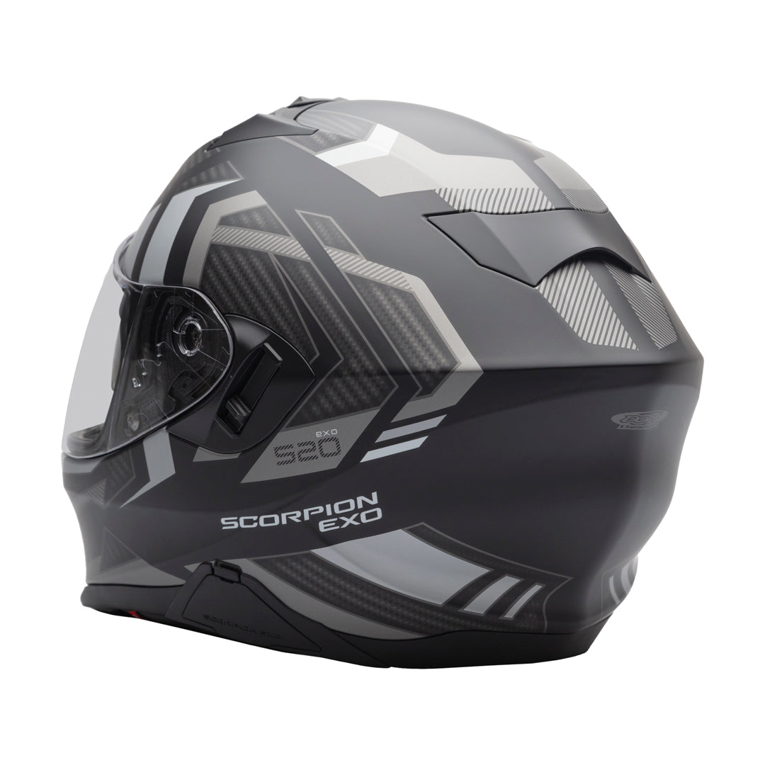 Scorpion EXO-520 Evo Air Sensus Helmet Black/Silver Matt — Maxinc