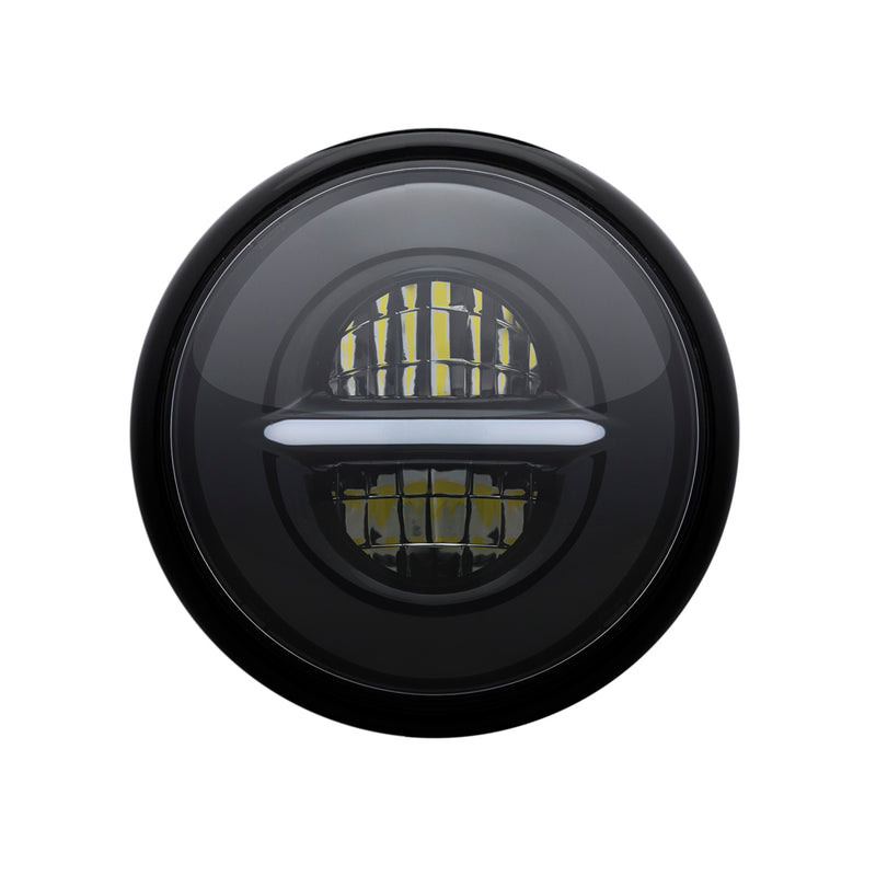 Max-Inc 7.7" Gloss Black LED Headlight- 45W 4-Function
