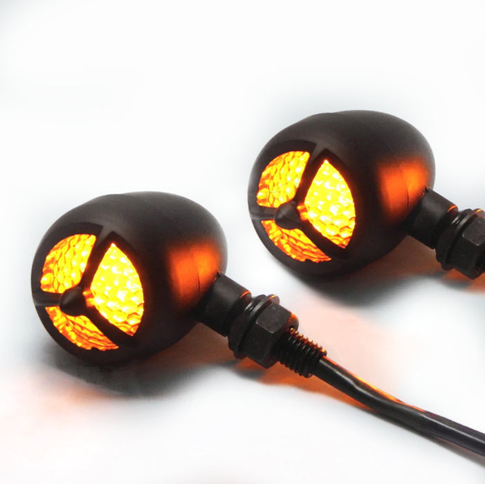 Max-Inc Black Alloy LED Custom HD Turn Signals / Indicators - Smoked Lense
