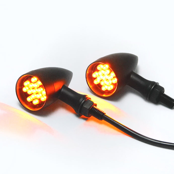 Max-Inc Black Alloy Classic LED Turn Signals / Indicators