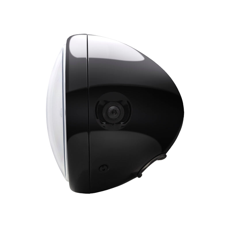 Max-Inc 7.7" Gloss Black LED Headlight- 45W 4-Function