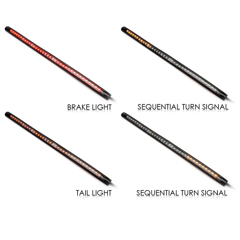 Max-Inc Universal Flexible LED Strip - 3-in-1 Stop/Tail + Sequential Turn Signals, Self-Adhesive, 31.5cm