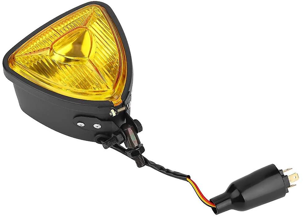 Vintage Triangle Headlight - Yellow Lens