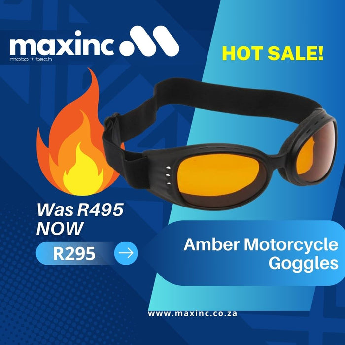 Amber Motorcycle Goggles