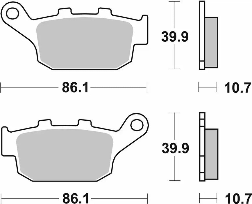 SBS (614LS) FA140 Sinter Rear Brake Pads