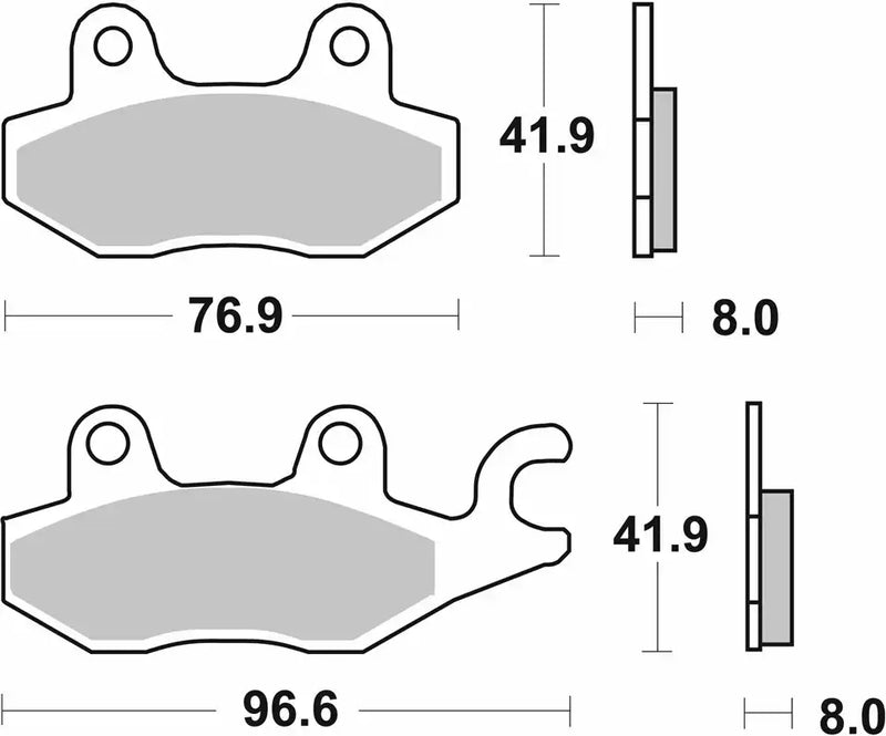 SBS (638LS) FA135/FA215 Sinter Rear Brake Pads