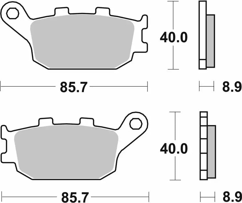 SBS (657LS) FA174 Sinter Rear Brake Pads