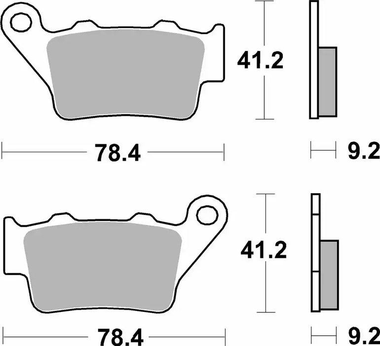 SBS (675LS) FA208 Sinter Rear Brake Pads