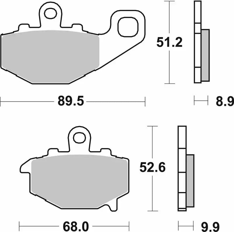 SBS (687LS) FA192 Sinter Rear Brake Pads