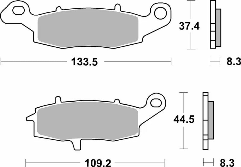 SBS (704HS) FA231 Road Sinter Front Break Pads
