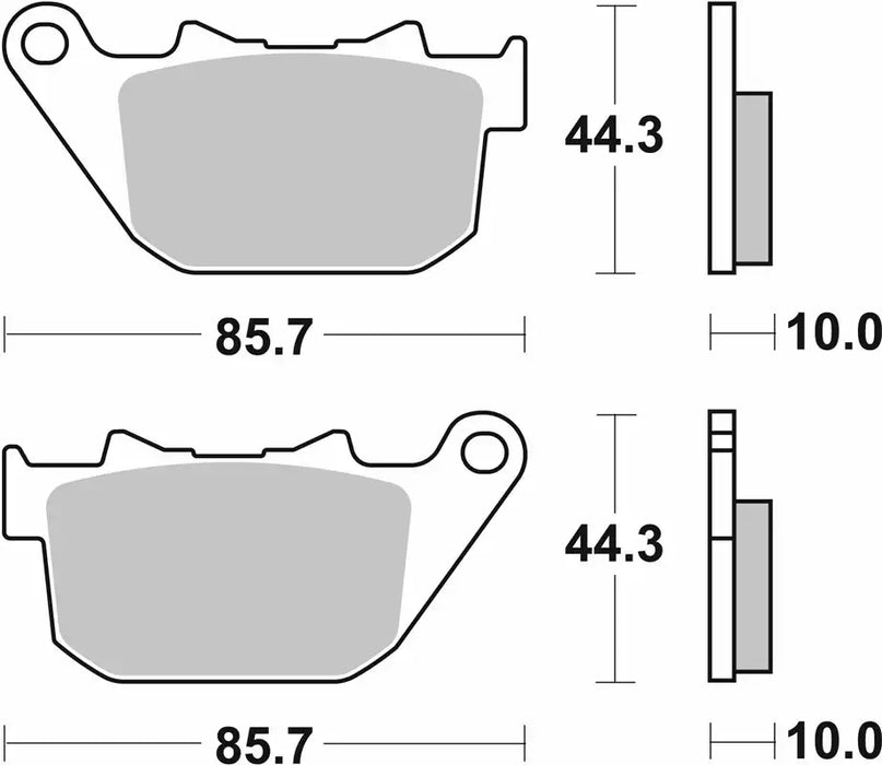 SBS (808H.LS) FA387 Sinter Rear Brake Pads