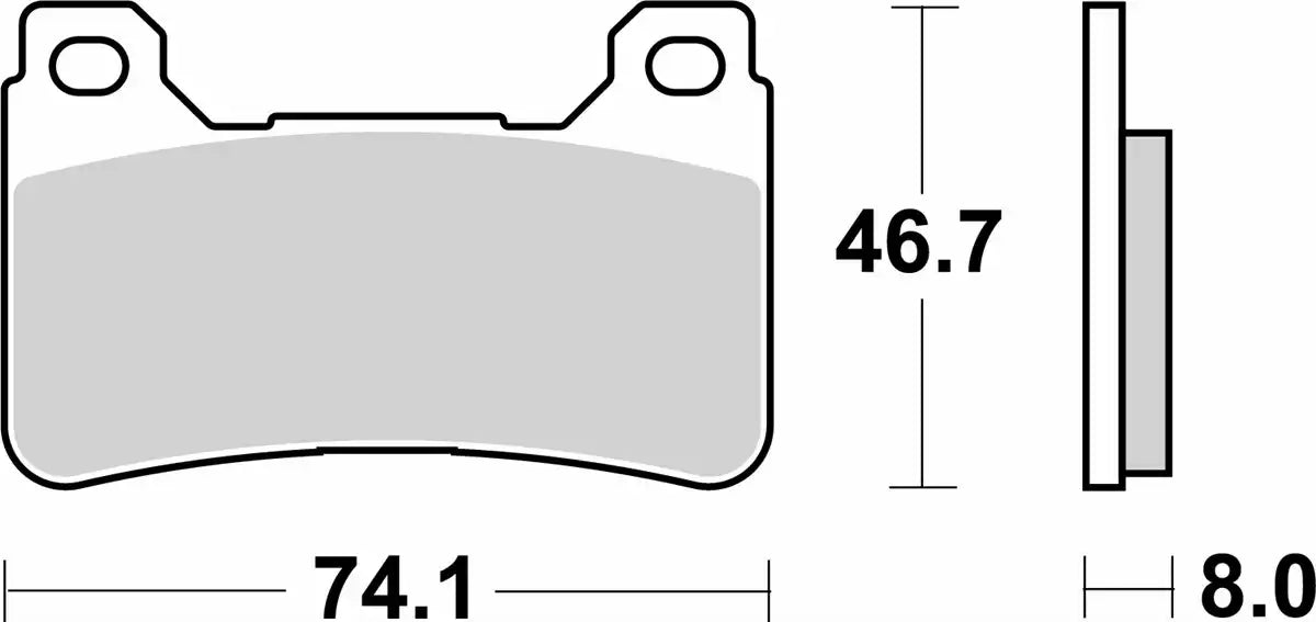 SBS (809HS) FA390 Sinter Front Brake Pads