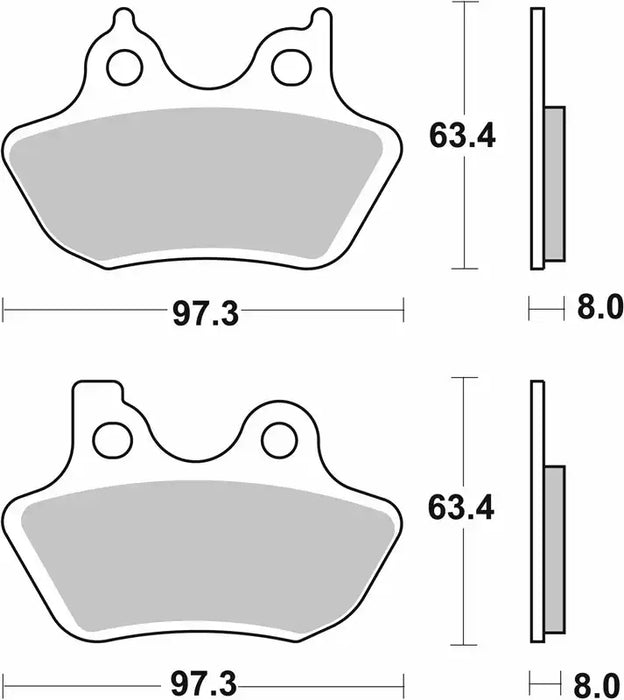 SBS (826H.LS) FA400 Sinter Rear Brake Pad