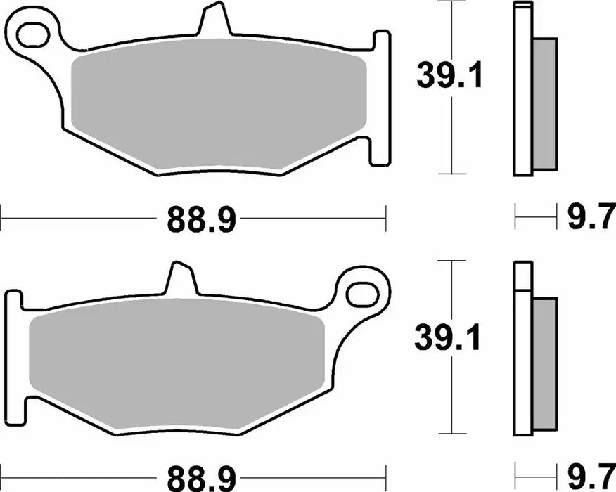 SBS (833LS) FA419 Sinter Rear Brake Pads