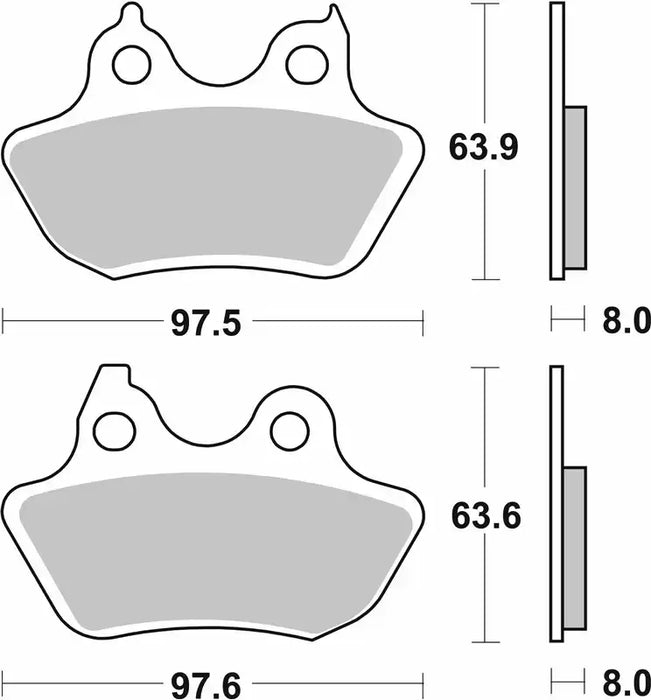 SBS (846H.LS) FA434 Sinter Rear Brake Pads