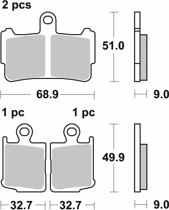 SBS (869HS) FA499/4 EVO Sinter Front Brake Pads