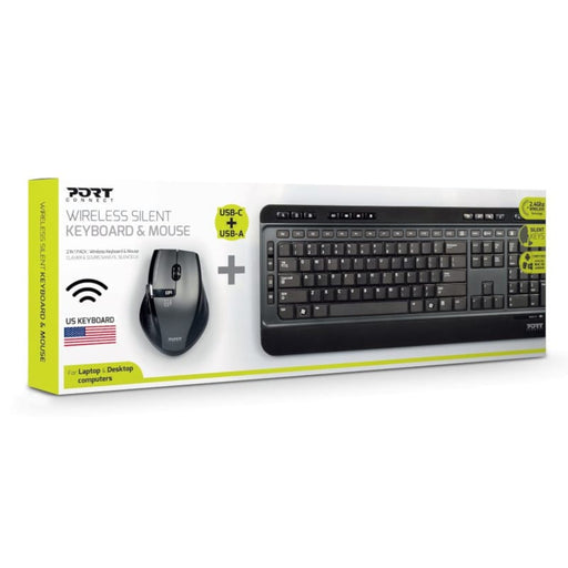 Port Wireless Keyboard and Mouse Combo-1