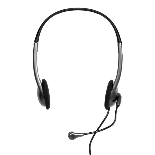 Port Stereo Headset with Mic with 1.2m Cable|1 x 3.5mm|Volume Controller - Black-1