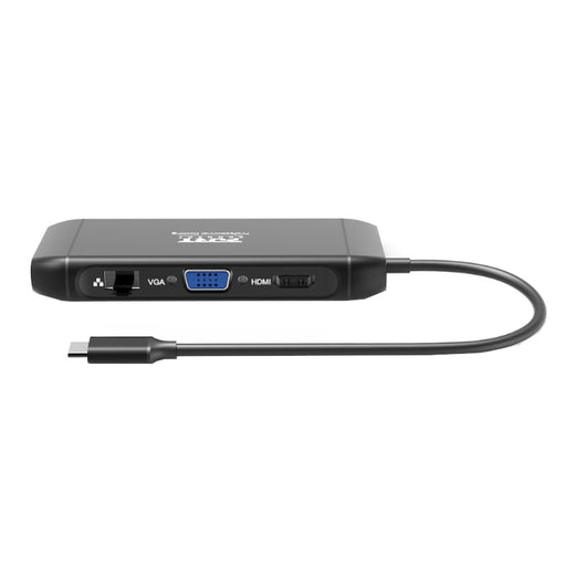 Port USB Type-C 4 x USB3.1|1 x Aux|Micro+SD Card Reader|1 x RJ45|1 x HDMI|1 x VGA|1 x Type-C PD Dock 100W - Black-0