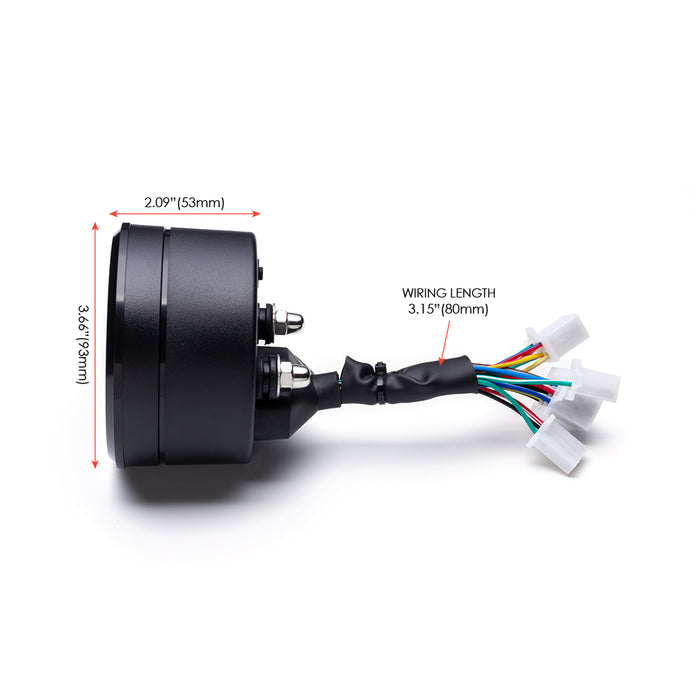 Max-Inc 95mm Digital LCD Electronic Integrated Speedometer / Tacho Gauge