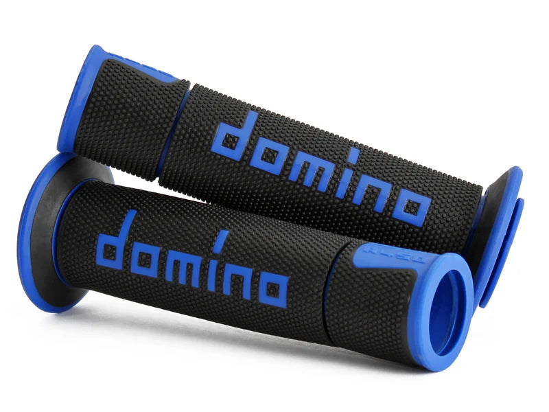 Domino A450 Racing Grips - Black and Blue