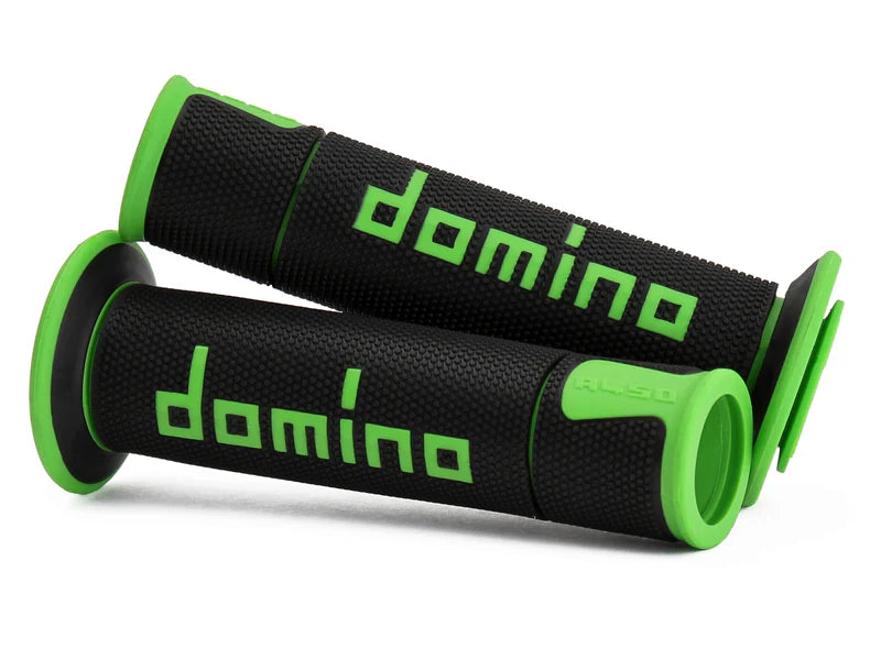 Domino A450 Racing Grips - Black and Green