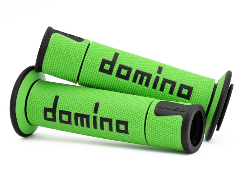 Domino A450 Racing Grips - Green and Black