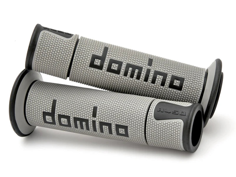 Domino A450 Racing Grips - Grey and Black