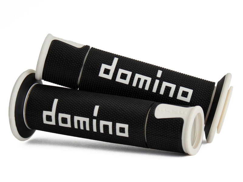 Domino A450 Racing Grips - Black and White