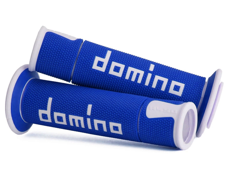 Domino A450 Racing Grips - Blue and White