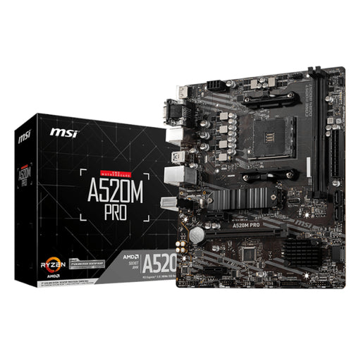 MSI A520M-PRO AMD AM4 MATX Gaming Motherboard-0