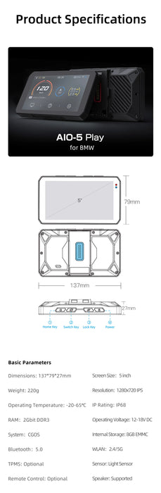 CHIGEE AIO-5 Play for BMW Smart Riding Display