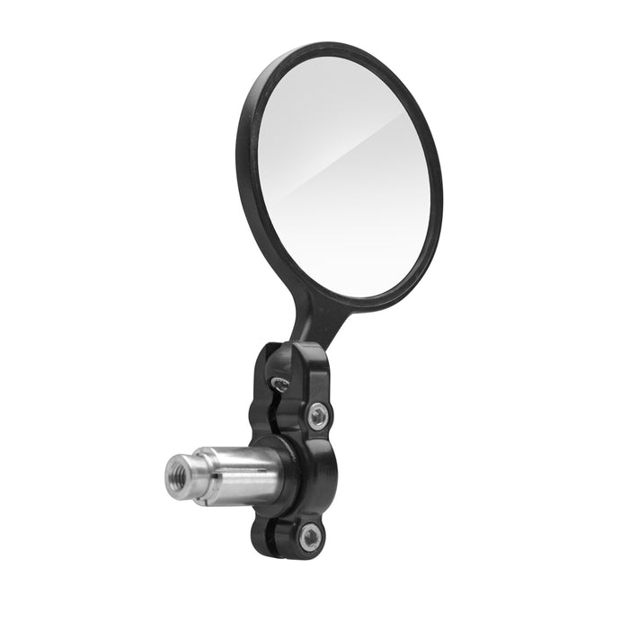 Bar End Motorcycle Rearview Mirror Matt Black 75mm