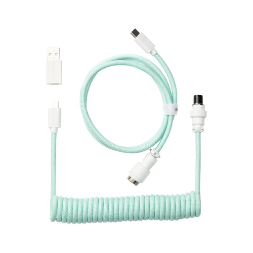 Keychron Coiled Aviator Cable - Mint/Straight-1