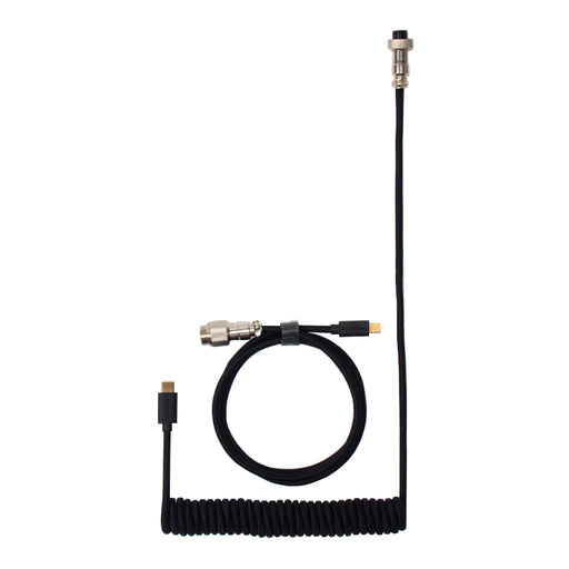 Keychron Coiled Aviator Cable - Black/Straight-1