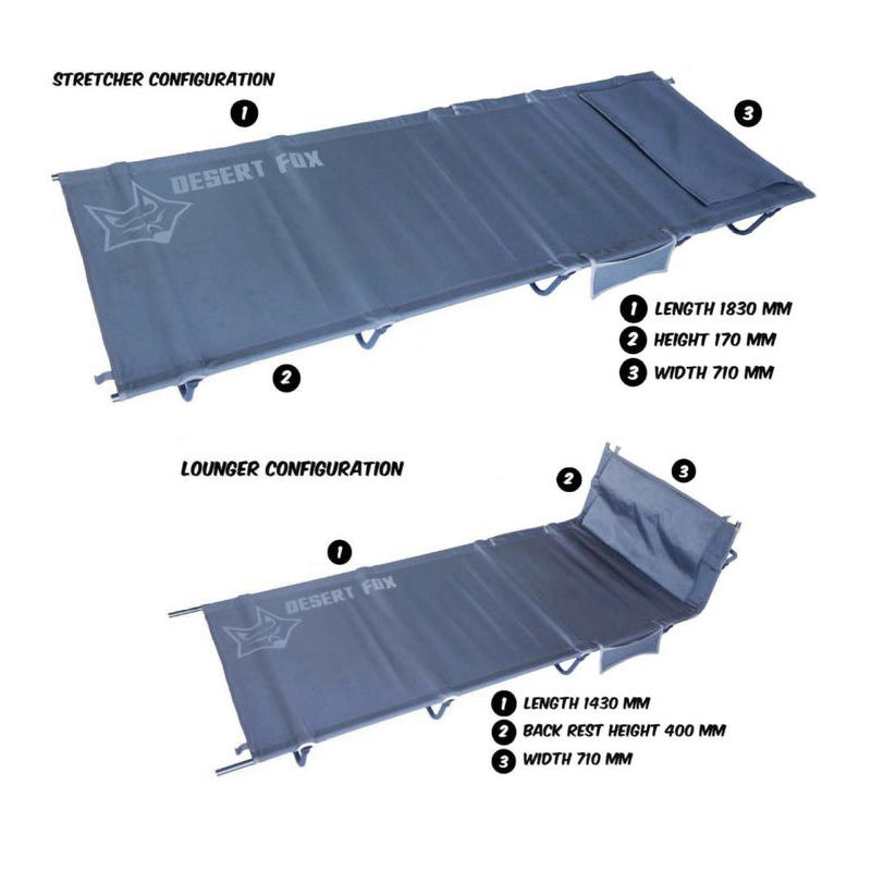 Desert Fox EzSleep Camping Bed Stretcher & Lounger