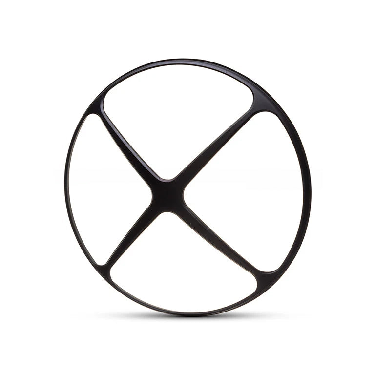 Max-Inc 7" Cross Design 7" Black CNC Aluminium Headlight Guard Cover