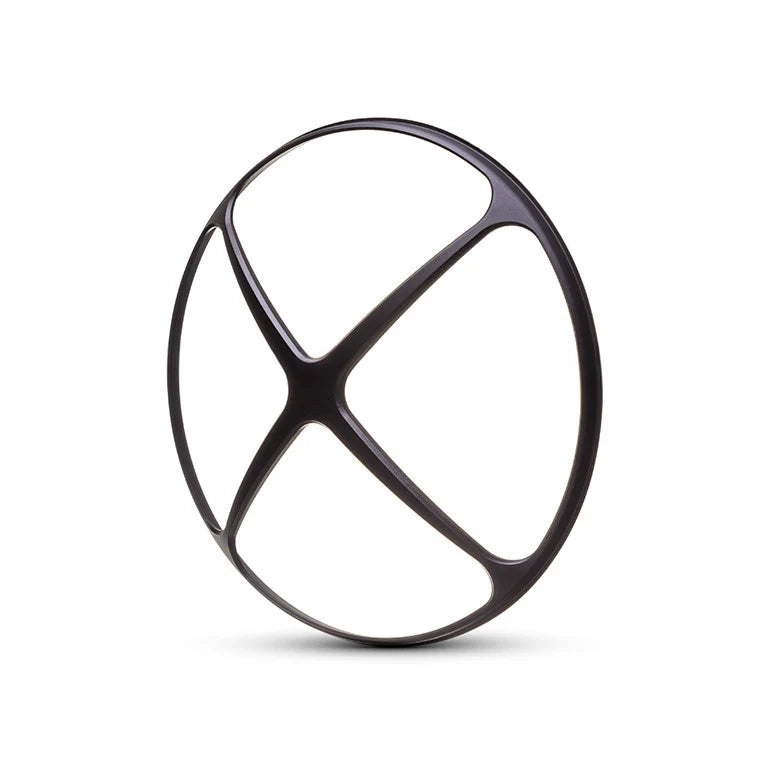 Max-Inc 7" Cross Design 7" Black CNC Aluminium Headlight Guard Cover