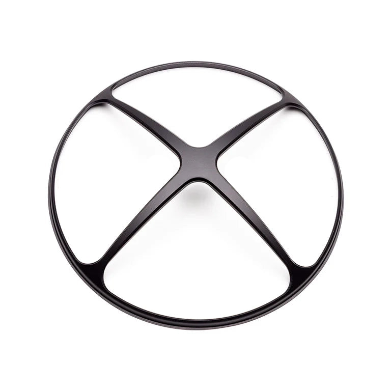 Max-Inc 7" Cross Design 7" Black CNC Aluminium Headlight Guard Cover